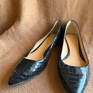 Tory Burch Black Crocodile Pattern Women's Flats